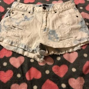 Denim high waist shorts